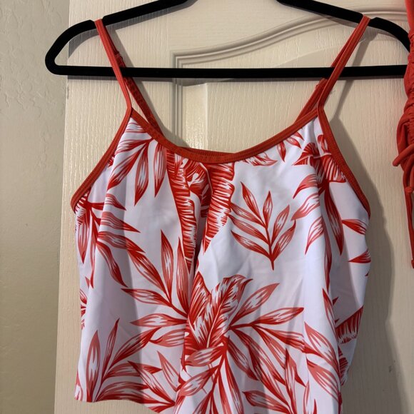NWOT Women's Tankini Set Hanky Hem Top Swim Shorts Bikini Set Swimsuit SZ M - Picture 8 of 9